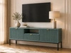 TV-Lowboard mit Schublade und Türen Amber Grün, Schwarz Frame