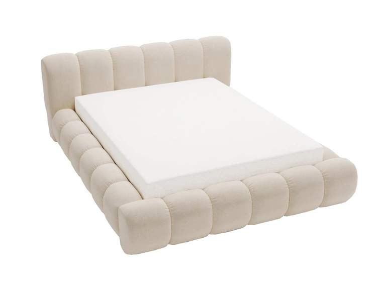 Polsterbett mit Bettkasten und Lattenrost 180x200 Doria Beige