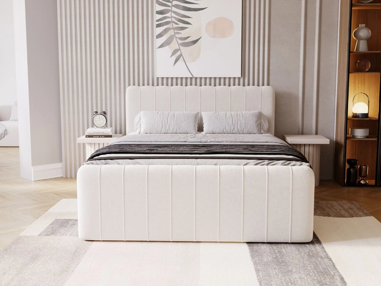 Boxspringbett mit Bettkasten 120x200 Osteno Creme
