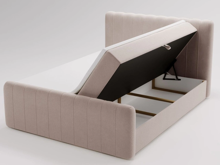 Boxspringbett mit Bettkasten 180x200 Osteno Beige