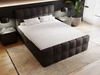 Boxspringbett mit Bettkasten 180x200 Bouclé-Stoff Alicante Schwarz