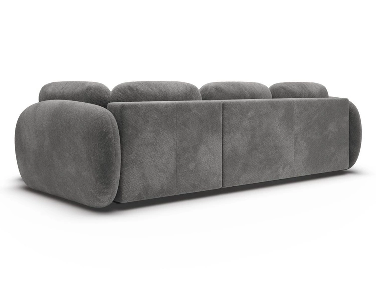 Ecksofa mit Schlaffunktion und Bettkasten Rechts Carino Grau