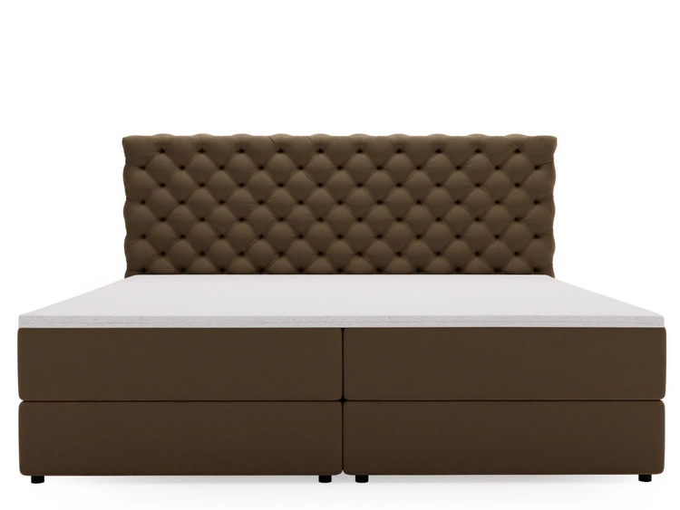 Boxspringbett mit Bettkasten 140x200 Bergamo Braun
