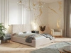 Polsterbett mit Bettkasten und Lattenrost 120x200 Tesis Beige