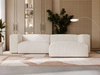 Ecksofa L-Form Rechts Moderne Cord Ecksofa Landi Beige
