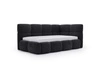 Gepolstertes Jugend-Einzelbett mit Bettkasten und Holzrost 90x200 Modo One Links Schwarz
