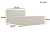 Boxspringbett mit Bettkasten 200x200 Marbella Dunkelgrau