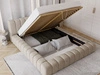 Polsterbett mit Bettkasten und Lattenrost 120x200 Italia Beige