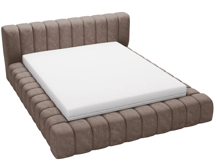 Polsterbett mit Bettkasten und Lattenrost 180x200 Italia Braun