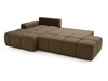 Ecksofa L-Form Links mit Schlaffunktion und Bettkasten Montero Braun