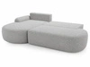 Ecksofa L-Form Links mit Schlaffunktion und Bettkasten Aurio O Grau