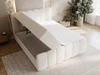 Boxspringbett mit Bettkasten 200x200 Bouclé-Stoff Cloud Beige