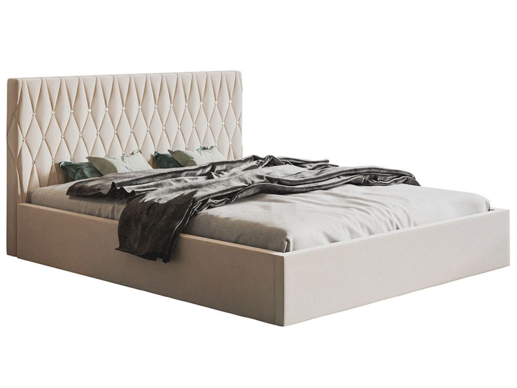 Polsterbett mit Bettkasten und Lattenrost 180x200 Benny Beige