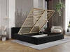 Polsterbett mit Bettkasten und Lattenrost 180x200 Lipari Schwarz