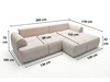 Ecksofa L-Form Links mit Schlaffunktion und Bettkasten Bonno Dunkelgrau