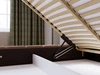 Polsterbett mit Bettkasten und Lattenrost 160x200 Orio Braun