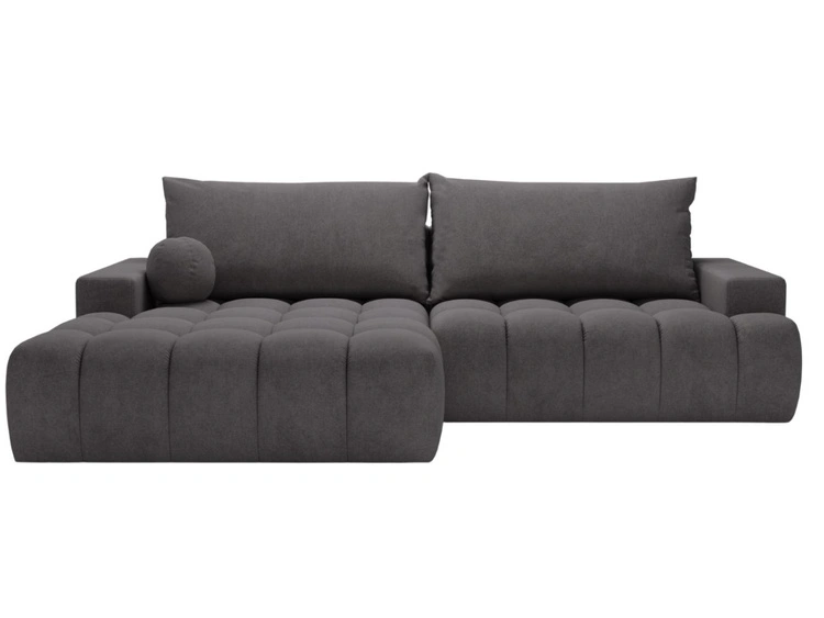 Ecksofa L-Form mit Schlaffunktion und Bettkasten Havi Links Graphit