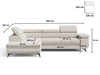 Ecksofa L-Form mit Schlaffunktion und Bettkasten Argon Rechts Hellbeige