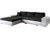 Ecksofa L-form Sonia mit Schlaffunktion Sonia Schwarz, Weiß