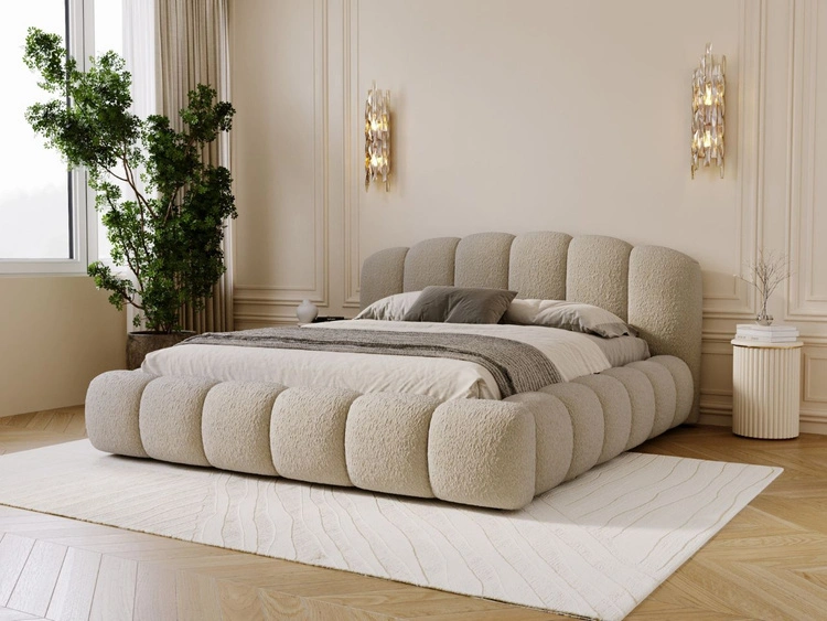 Polsterbett mit Stauraum und Lattenrost 160x200 Cloud Soft Beige