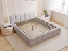 Polsterbett ohne Bettkasten mit Lattenrost 180x200 Cloud Low aus Bouclé-Stoff Grau