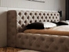 Polsterbett mit Bettkasten und Lattenrost 160x200 Palini Braun