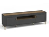 TV-Lowboard mit Schublade und Türen Messina Schwarz