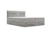 Boxspringbett mit Bettkasten 140x200 Forte Hellgrau