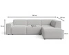 Ecksofa L-Form Rechts Eluno Bouclé-Stoff Weiß 