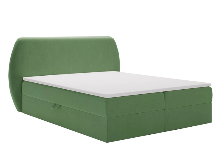 Boxspringbett mit Bettkasten 140x200 Bogota Grün