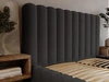 Polsterbett mit Bettkasten und Lattenrost 140x200 Rotto Schwarz