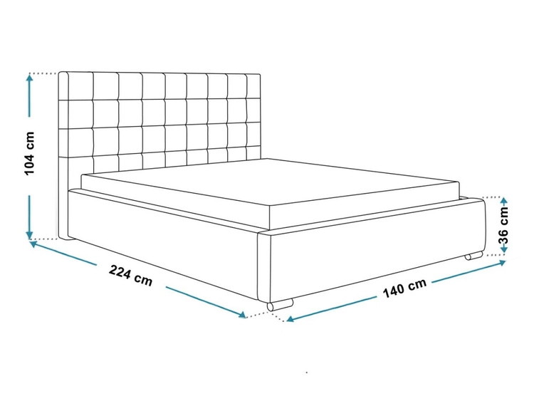 Polsterbett mit Bettkasten und Lattenrost 120x200 Terra Hellgrau