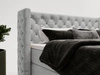 Boxspringbett mit Bettkasten 140x200 Lion Hellgrau