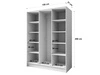 Kleiderschrank 150 cm Perugia Schwarz mit goldenen Griffen