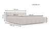 Polsterbett mit Bettkasten und Lattenrost 120x200 Cloud Low Bouclé-Stoff Grau
