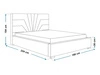 Polsterbett mit Bettkasten und Lattenrost 160x200 Tesis Dunkelblau