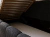 Jugendbett Einzelbett mit Bettkasten und Lattenrost 90x200 Cloud One Schwarz Bouclé-Stoff 