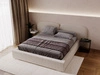 Polsterbett mit Bettkasten und Lattenrost 180x200 Palermo Beige
