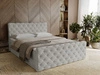 Boxspringbett mit Bettkasten 120x200 Lunaris Hellgrau