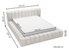 Polsterbett mit Bettkasten und Lattenrost 140x200 Italia Blau