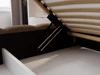 Polsterbett mit Bettkasten und Lattenrost 120x200 Modo aus Bouclé-Stoff Braun