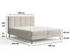 Boxspringbett mit Bettkasten 140x200 Vendi Beige