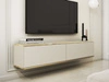 TV-Lowboard Hänge mit Türen 135 cm Diolo Beige mit glatter Front