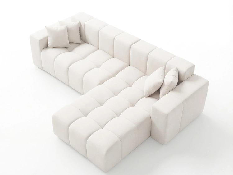 Ecksofa L-Form Rechts Moderne Ecksofa Loopo Creme