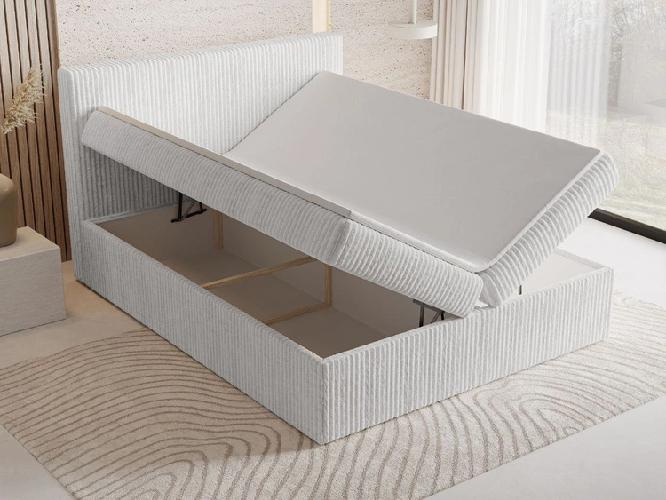 Boxspringbett mit Bettkasten 180X200 Brisa Grau