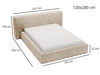 Polsterbett mit Bettkasten und Lattenrost 120x200 Monza Braun
