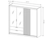 Drehtürenschrank mit Spiegel 220 cm Turia Artisan Eiche, Anthrazit