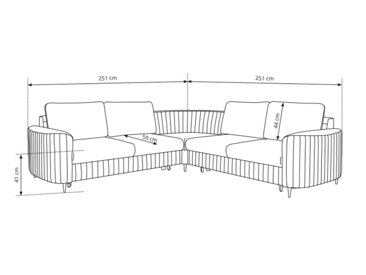 Ecksofa L-Form Links mit Schlaffunktion und Bettkasten Limon Dunkelbeige