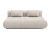Schlafsofa mit verstellbarer Rückenlehne, Schlaffunktion und Bettkasten Figo Beige