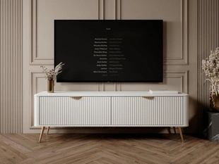 TV-Lowboard mit Türen 163 cm Latina Weiß